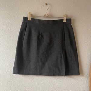 Vintage 90s Off Duty Model‎ Grey Office Siren Mini Skirt